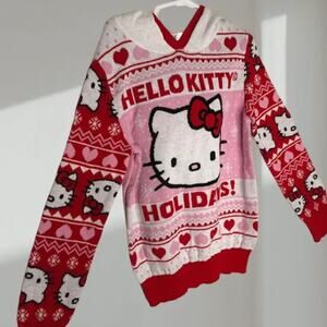 Hello Kitty Holiday Hooded Sweater (Kid’s Small)